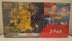 Pokemon TCG Surging Sparks ETB and Booster Bundle Sealed In Hand - Image 1