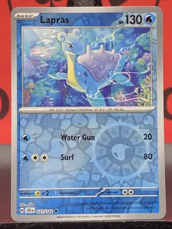Lapras 031/142 Stellar Crown Pokemon TCG Reverse Holo Uncommon 2024 NM - Image 3