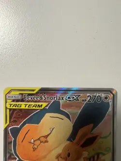 Eevee & Snorlax GX Full Art 175/181 Team Up Tag Team Ultra Rare Pokemon TCG NM - Image 3