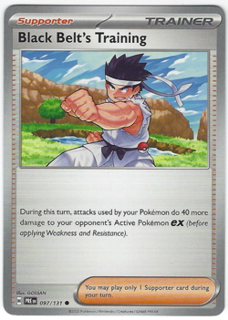 Black Belt's Training #097/131 SV: Prismatic Evolutions Common - Pokemon - Image 1