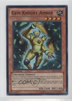 Gem-Knight Amber 1st Ed. YuGiOh Hidden Arsenal 6: Omega Xyz #HA06-EN033 - Image 1