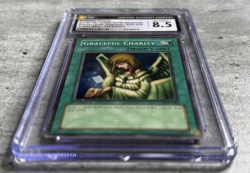 Yugioh Card Graceful Charity Super R CGC 8.5, Starter Deck: Pegasus SDP-040 2003 - Image 3