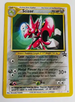 Scizor #33 Black Star Promo Rare WOTC Pokemon Card Single Nintendo - Image 1