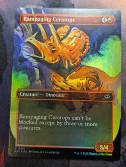 Rampaging Ceratops - LCI - 0322 - MTG - TCG Card BORDERLESS FOIL - Image 1