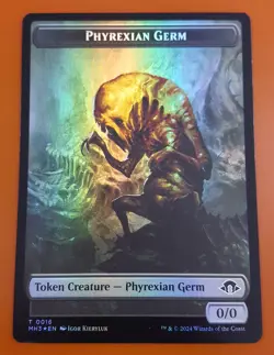 1x Phyrexian Germ & Phyrexian Wurm (0017) | FOIL TOKEN | Modern Horizons 3 | MTG - Image 1