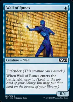 Wall of Runes - Light Play MTG Magic 2021 Core Set - Image 1
