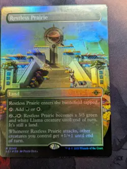 Restless Prairie - LCI - 0348 - MTG - TCG Card BORDERLESS FOIL - Image 1