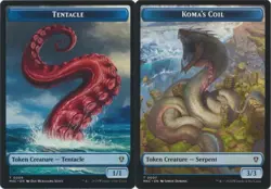 MTG Murders at Karlov Manor Commander - Tentacle 1/1 & Koma's Coil 3/3 [Token] - Image 1