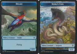 MTG Murders at Karlov Manor Commander - Drake 2/2 & Koma's Coil 3/3 [Token] - Image 1