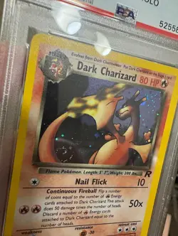 SWIRL PSA 9 DARK CHARIZARD 4 ROCKET HOLO UNLIMITED HOLO POKEMON MINT - Image 4