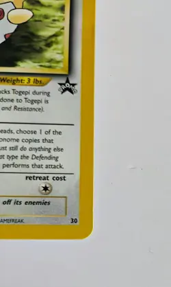 Pokemon Card - Togepi Black Star Promo # 30 WOTC Non Holo - Image 5