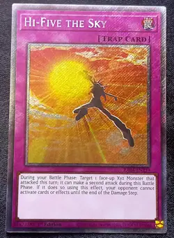 YuGiOh! Hi-Five the Sky RA04-EN239 Platinum Secret Rare - Near Mint - Image 1