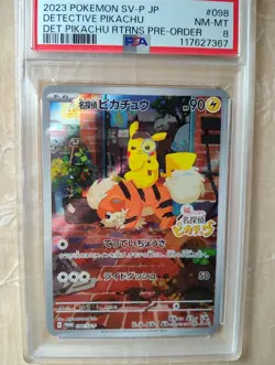 Detective Pikachu Pokemon Promo Card PSA8 - Image 2