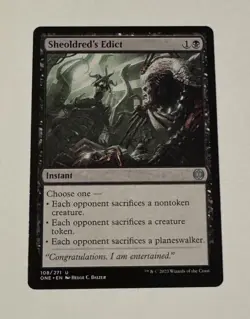 MTG Sheoldred's Edict - Phyrexia: All Will Be One LP - Image 1