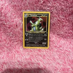 Pokemon TCG Tyranitar Neo Discovery Holo Card 12/75 Unlimited Rare - Image 1