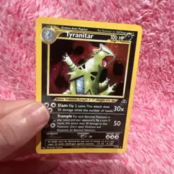 Pokemon TCG Tyranitar Neo Discovery Holo Card 12/75 Unlimited Rare - Image 2