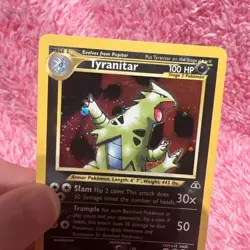 Pokemon TCG Tyranitar Neo Discovery Holo Card 12/75 Unlimited Rare - Image 5