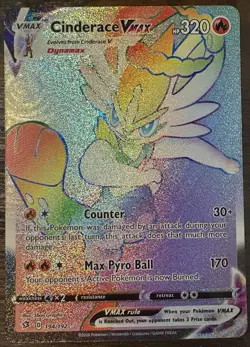 Cinderace VMAX Pokemon Card Sword & Shield Rebel Clash 194/192 Rare Holo - Image 1