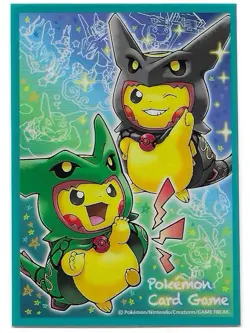 1X Rayquaza Poncho Pikachu Pokemon Center Japan Nintendo 2016 Card Sleeve - Image 1