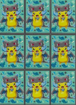9X Pokemon Center Japan Official Poncho Pikachu M Charizard X Card Sleeves 2016 - Image 1