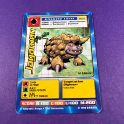 Digimon Card Jagamon 1st Edition Bo-26 Trading Card TCG 1999 Vintage - Image 1