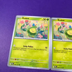Budew 004/131 x3 Prismatic Evolutions Playset Pokemon Trading Card TCG - Image 3