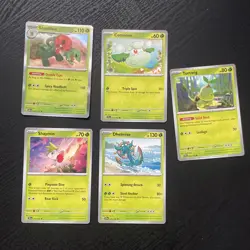 Pokemon TCG Pokemon Shaymo Turtwig Dhelmise Card bundle (5 cards) Near Mint - Image 1