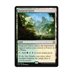 WOTC MtG Ixalan Sunpetal Grove (R) (Foil) EX - Image 1