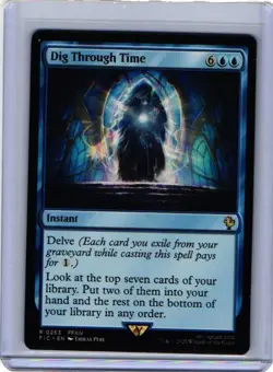 NM Dig Through Time, MTG, Final Fantasy Commander, Magic the Gathering, 263 - Image 1