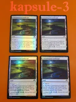 4x Contaminated Landscape | FOIL | Modern Horizons 3 | MTG Magic Cards - Image 1