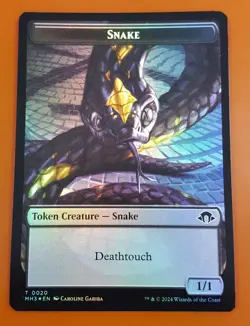 1x Servo & Snake (0020) | FOIL TOKEN | Modern Horizons 3 | MTG Magic Cards - Image 2
