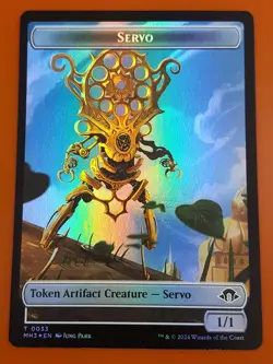 1x Servo & Phyrexian Wurm (0017) | FOIL TOKEN | Modern Horizons 3 | MTG Magic - Image 1