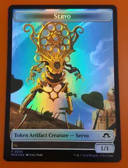 1x Servo & Phyrexian Golem (0032) | FOIL TOKEN | Modern Horizons 3 | MTG Magic - Image 1