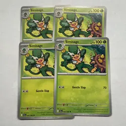 Simisage x4 (playset) 005/086 Black Bolt (BLK en) Common NM Pokemon - Image 1