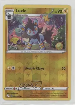 Luxio Reverse Foil Pokemon Sword & Shield Fusion Strike #092 - Image 1