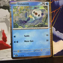 Oshawott 021/086 Black Bolt & White Flare Holo Pokemon Poster Collection Promo - Image 1