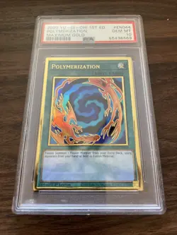 YUGIOH! PSA 10 GEM MINT 2020 Polymerization MAGO-EN044 1st Edition Maximum Gold - Image 1