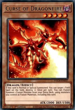 Curse of Dragonfire - TOCH-EN037 - HP - Rare - 1st ed - Yugioh - Image 1