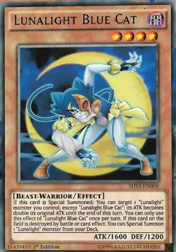 Lunalight Blue Cat SHVI EN008 - YuGiOh Card - Rare - 1ST EDITION - NM - Image 2
