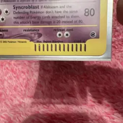 Alakazam Expedition Holo Rare Pokemon TCG Card 1/165 NM Condition - Image 2