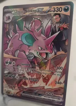 *Custom-made*GoodQuality,Holo, Team Rockets Nidoking Ex"Display Card" - Image 2