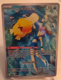 *Custom-made*GoodQuality,Holo,Misty's Psyduck"Display Card" - Image 1