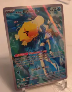 *Custom-made*GoodQuality,Holo,Misty's Psyduck"Display Card" - Image 3