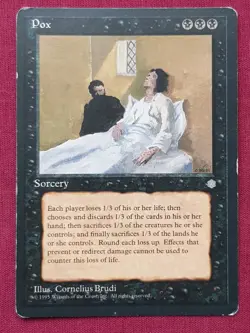 Magic The Gathering ICE AGE POX black card MTG - Image 1