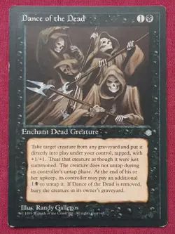 Magic The Gathering ICE AGE DANCE OF THE DEAD black card MTG - Image 1
