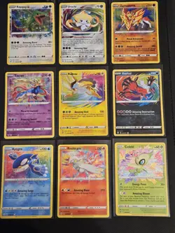 Amazing Rare Complete Set of 9 - Vivid Voltage Shining Fates Pokemon Card NM - Image 1