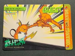 Raichu & Ash NO.230 Carddass Pokemon card Japanese BANDAI RARE - Image 1