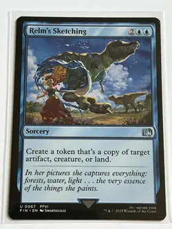 Relms Sketching 67  MTG Final Fantasy 2025  Mint - 9.0 +  Uncommon Non Foil - Image 2