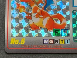 Pokemon Scratch Card Charizard NO.6 TOMY 1997 Pokemon Japanese Holo Rare Poor - Image 5
