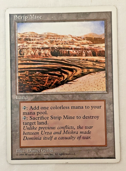 1x Strip Mine 4th Fourth Edition MTG Magic The Gathering LP/MP - Image 1